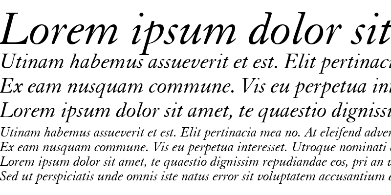 Sample of Tiasco SSi Italic