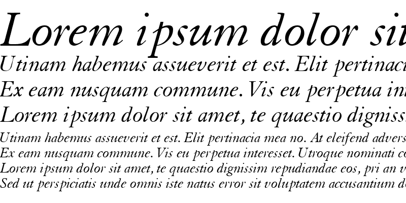 Sample of TiascoSSK Italic