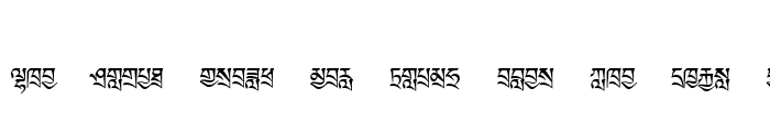 Preview of TibetanCalligraphic Regular