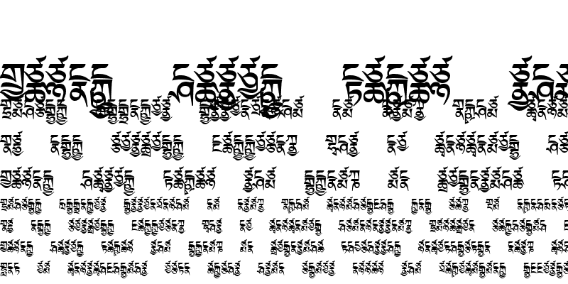 Sample of TibetanCalligraphicSkt1 Regular