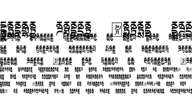Sample of TibetanCalligraphicSkt2 Regular