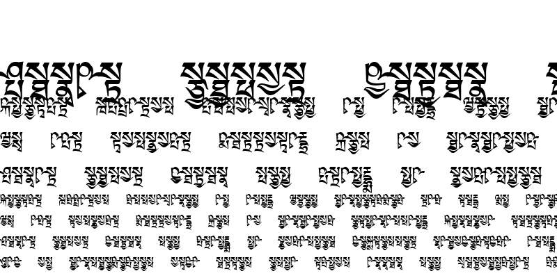 Sample of TibetanCalligraphicSkt3 Regular