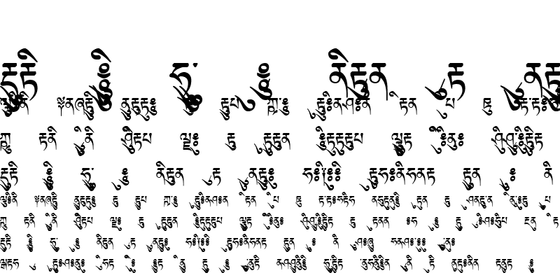 Sample of TibetanMachineWeb Regular