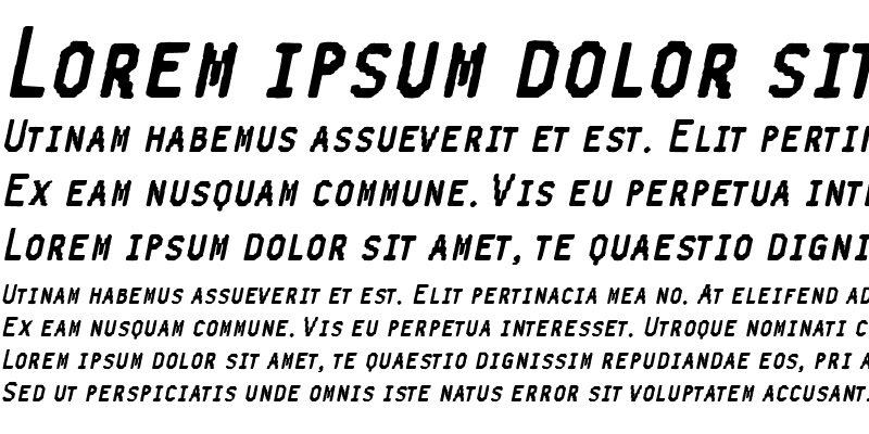 Sample of TicketDeCaisse Medium Italic