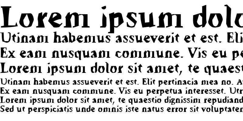 Sample of Ticky font Regular