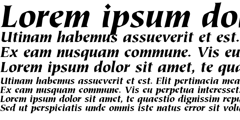 Sample of Tiepolo Black Italic