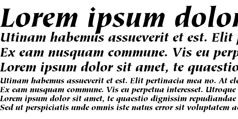 Sample of Tiepolo LT Black Italic