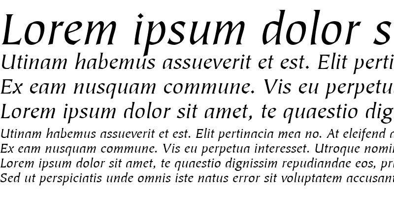 Sample of Tiepolo LT Book Italic