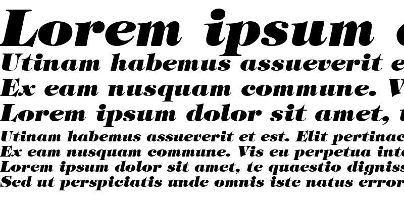 Sample of Tiffany Heavy Italic