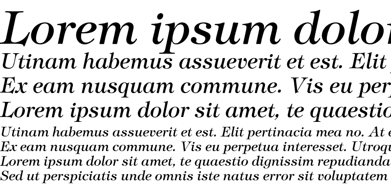 Sample of TiffanyEF-MediumItalic Regular