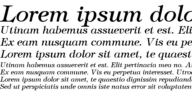 Sample of Timbrel Italic