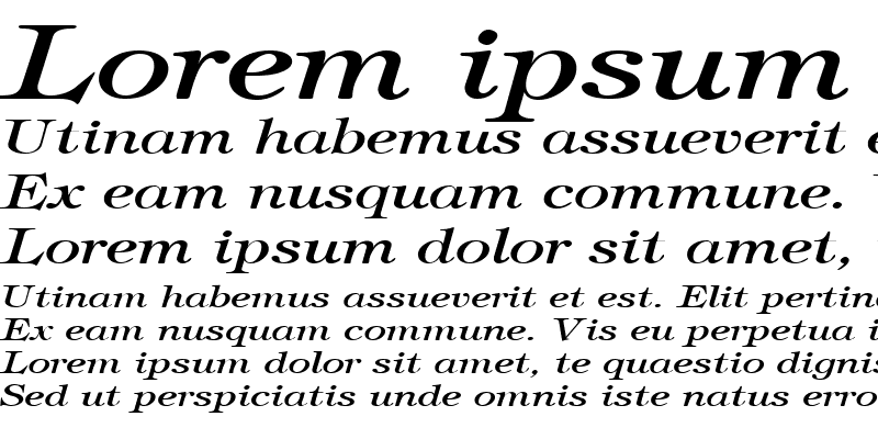 Sample of TimbrelBroad Italic