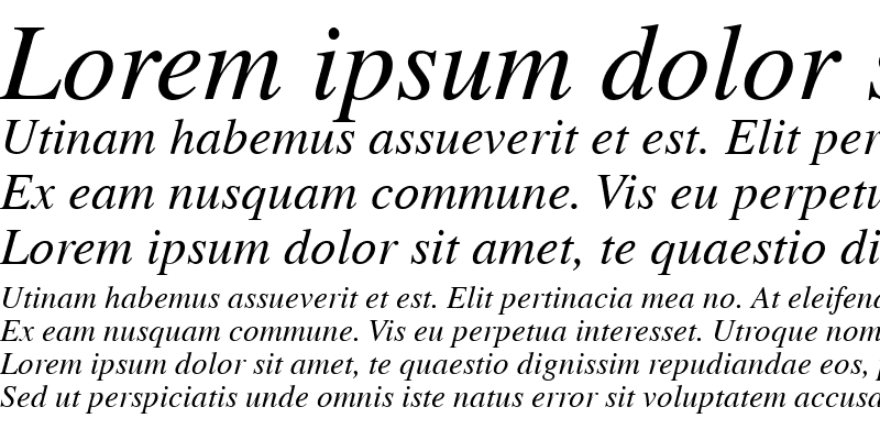 Sample of Times LT Italic