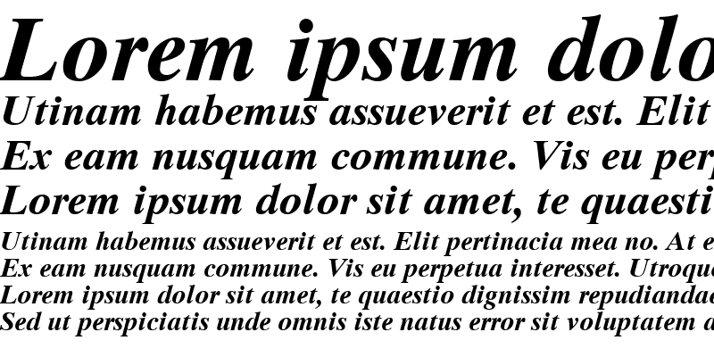 Sample of Times Ten CE Roman Bold Italic