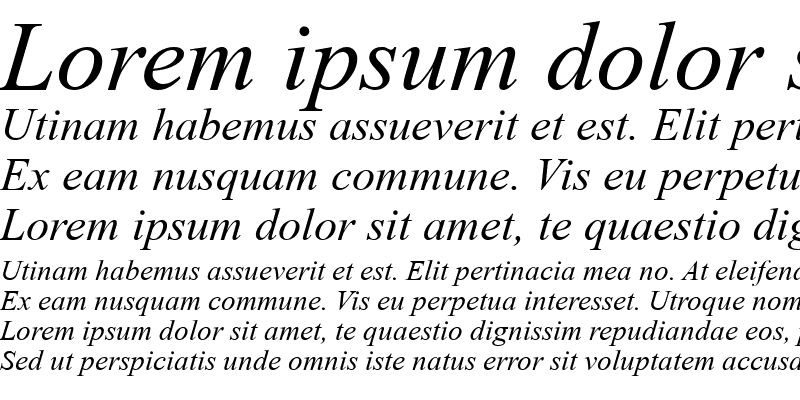 Sample of Times2 New Roman Italic Turkce