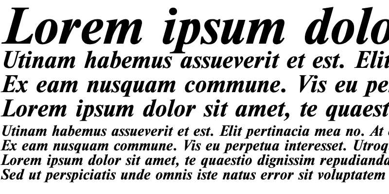 Sample of TimesET Bold Italic