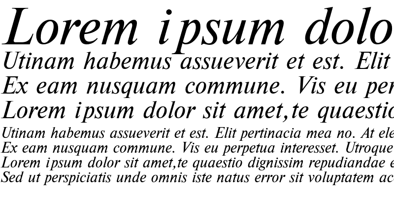 Sample of TimesET Italic