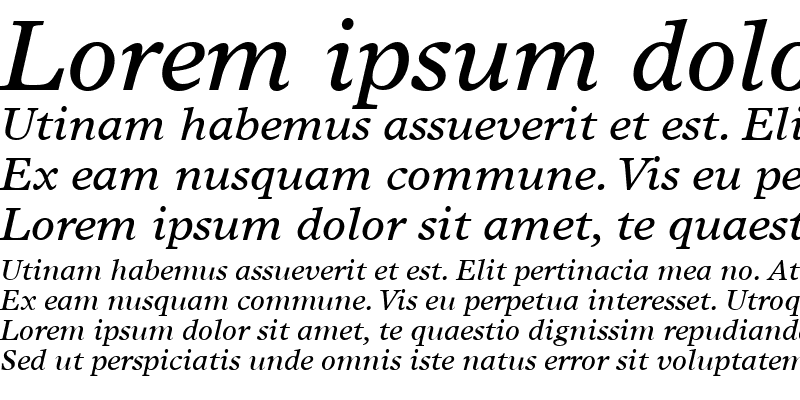 Sample of TimesEuropa LT Roman Italic