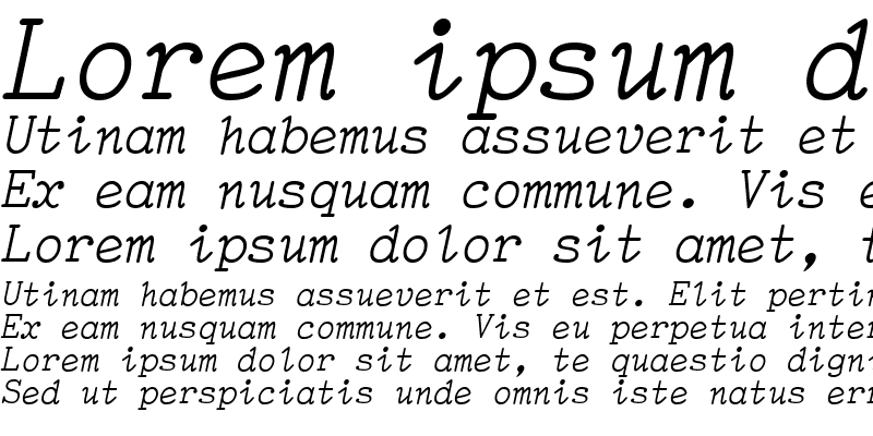 Sample of TiredOfCourier Italic