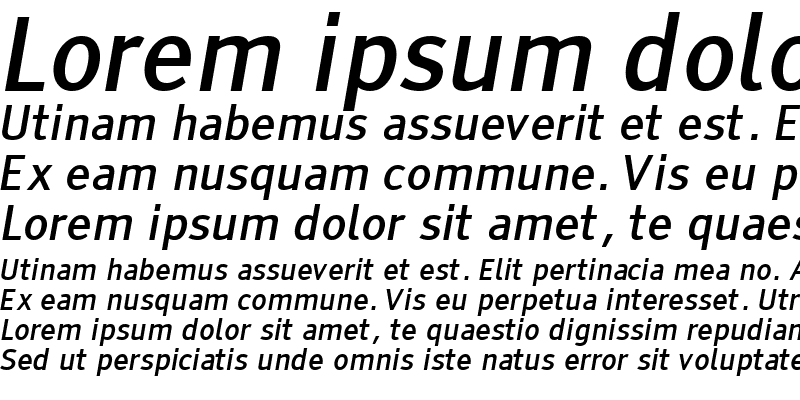 Sample of Tiresias PCfont Z Italic