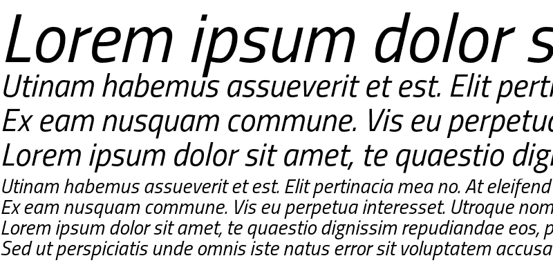 Sample of Titillium Regular Italic