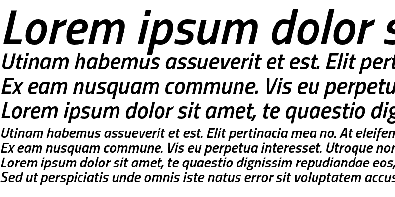 Sample of Titillium Semibold Italic