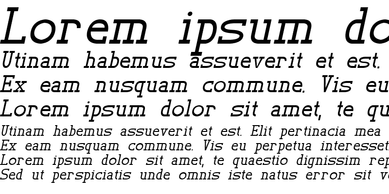 Sample of TL Serif Italic