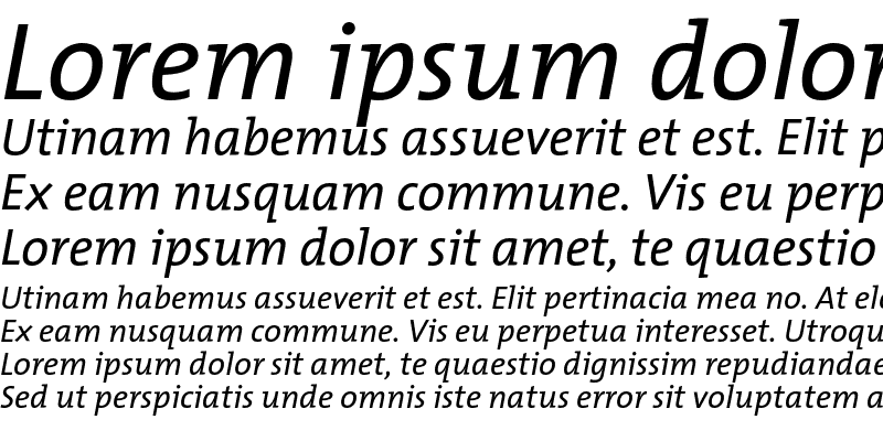 Sample of TMix Italic