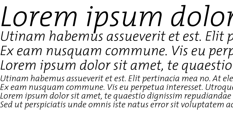 Sample of TMixLight Italic