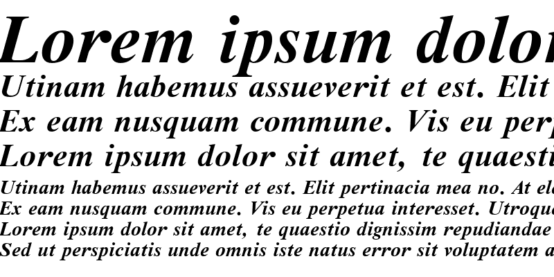 Sample of TmsCyr Bold Italic