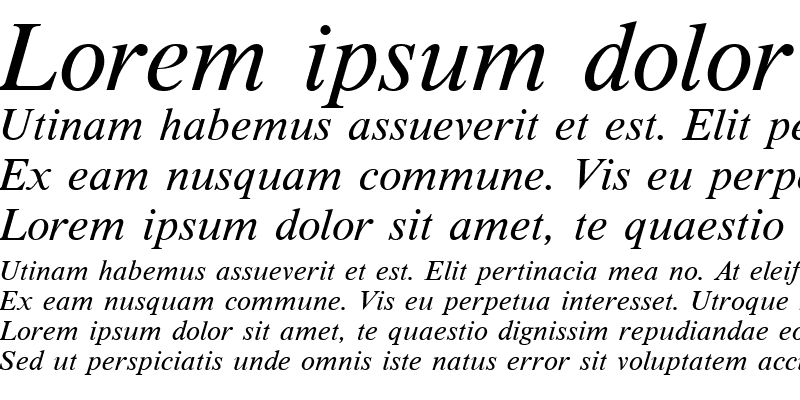 Sample of TmsCyr Italic