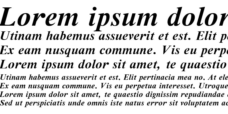 Sample of TmsEe Bold Italic