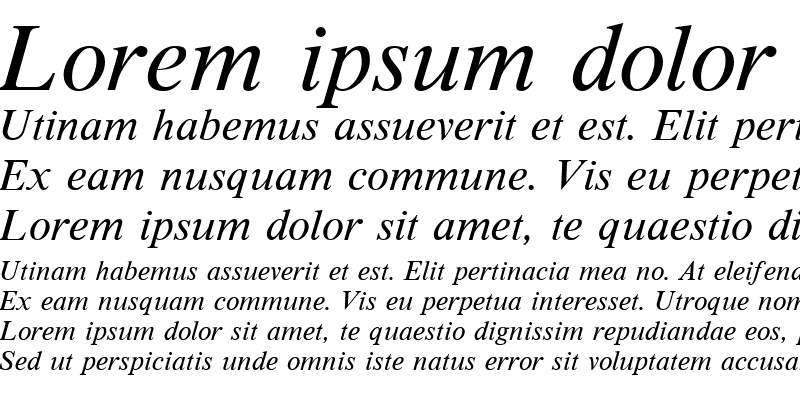 Sample of TmsEe Italic