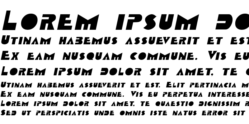 Sample of TobagoSCapsSSK Italic
