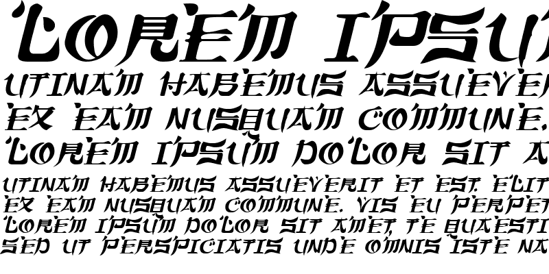 Sample of TokyoCaps Italic