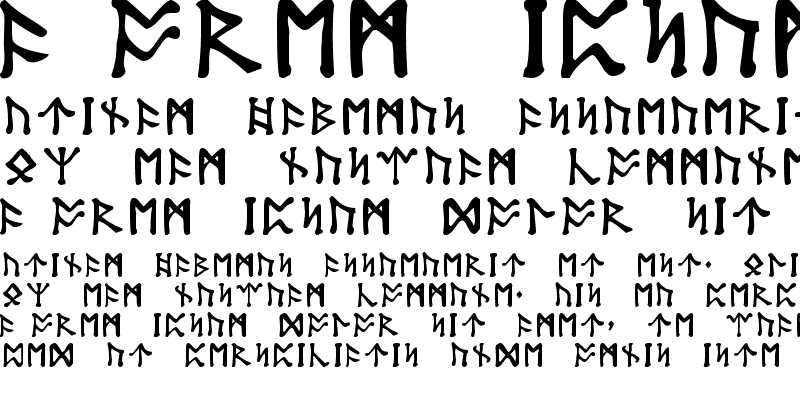 Sample of Tolkien Dwarf Runes Regular