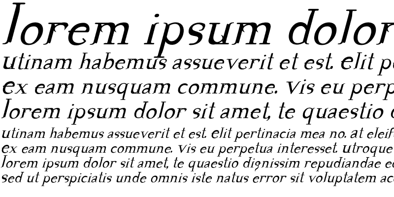 Sample of Tooth31 Italic