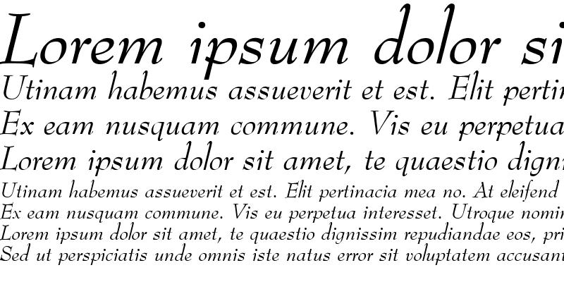 Sample of Top Hat Italic