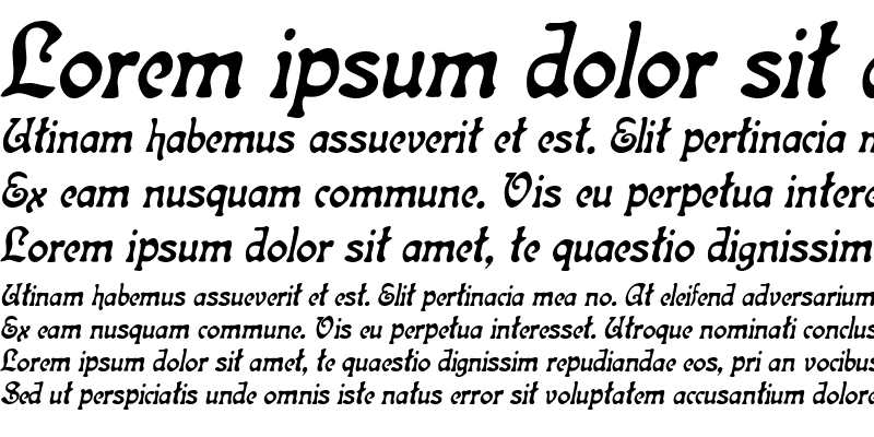 Sample of Topeka Italic