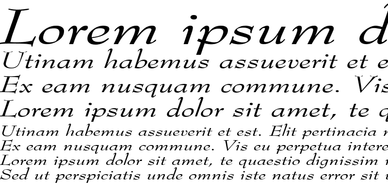 Sample of TopHatExtended Italic