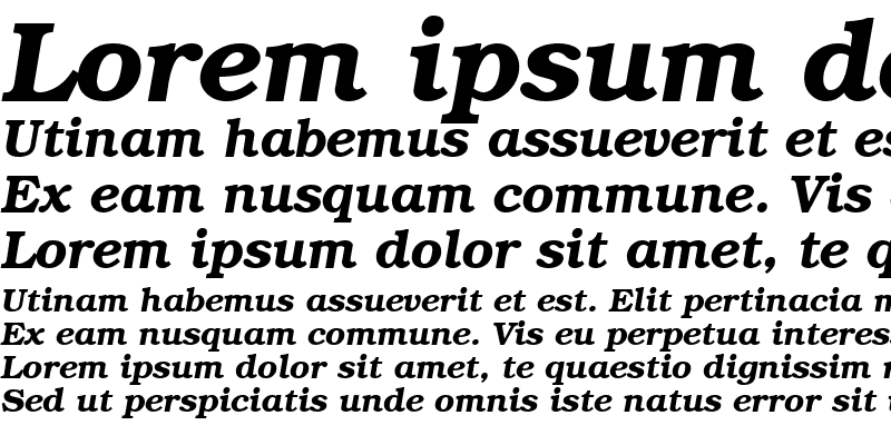 Sample of TR Bookman Bold Italic