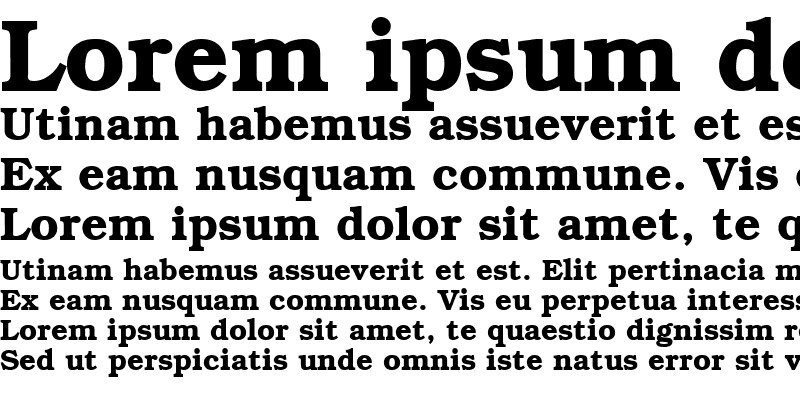 Sample of TR Bookman Bold