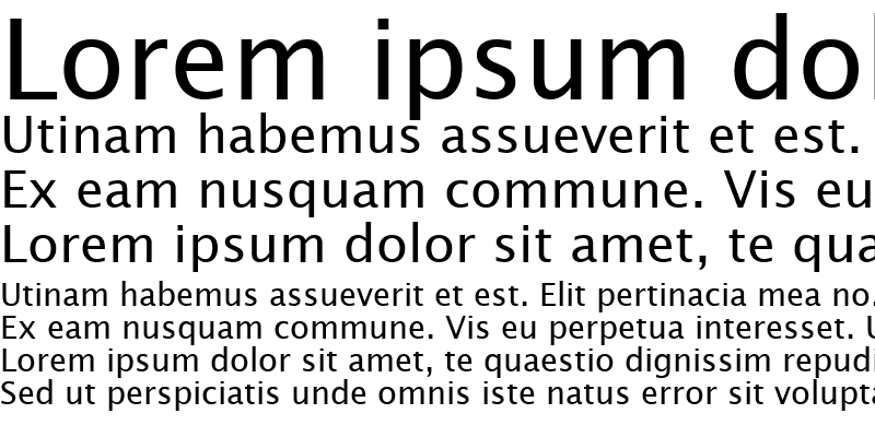 Sample of TR Lucida Sans Unicode