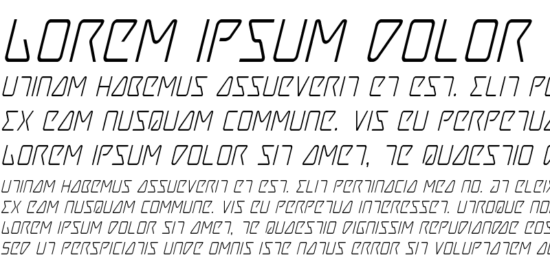 Sample of Tracer Condensed Italic Condensed Italic