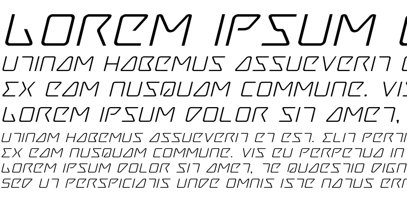 Sample of Tracer Expanded Italic