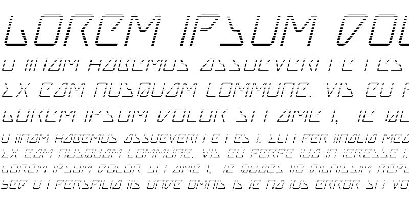 Sample of Tracer Gradient Italic
