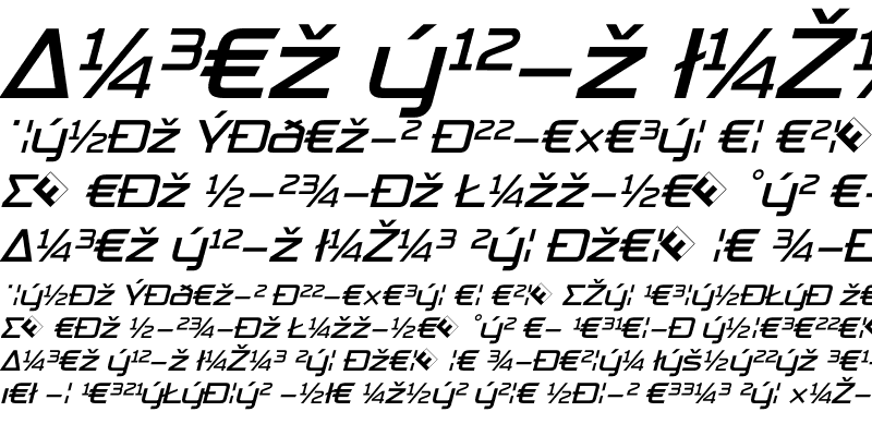 Sample of TradeMarker LightAltExp Italic