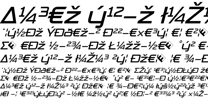 Sample of TradeMarker LightExp Italic