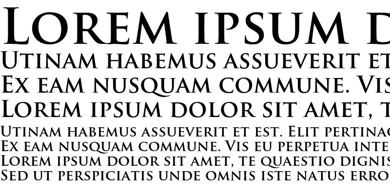 Sample of Trajan Pro Bold