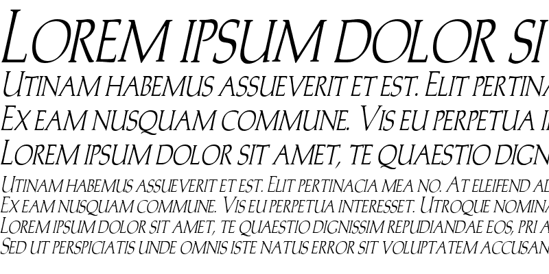 Sample of Trajans-Caps-Condensed Italic